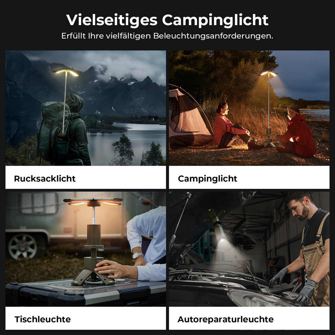 BougeRV Lampe de camping portable d'extérieur pliable