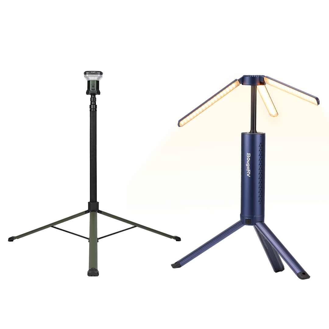 BougeRV Nouveau T1 Lampe de Camping Télescopique Portable (Bleu)
