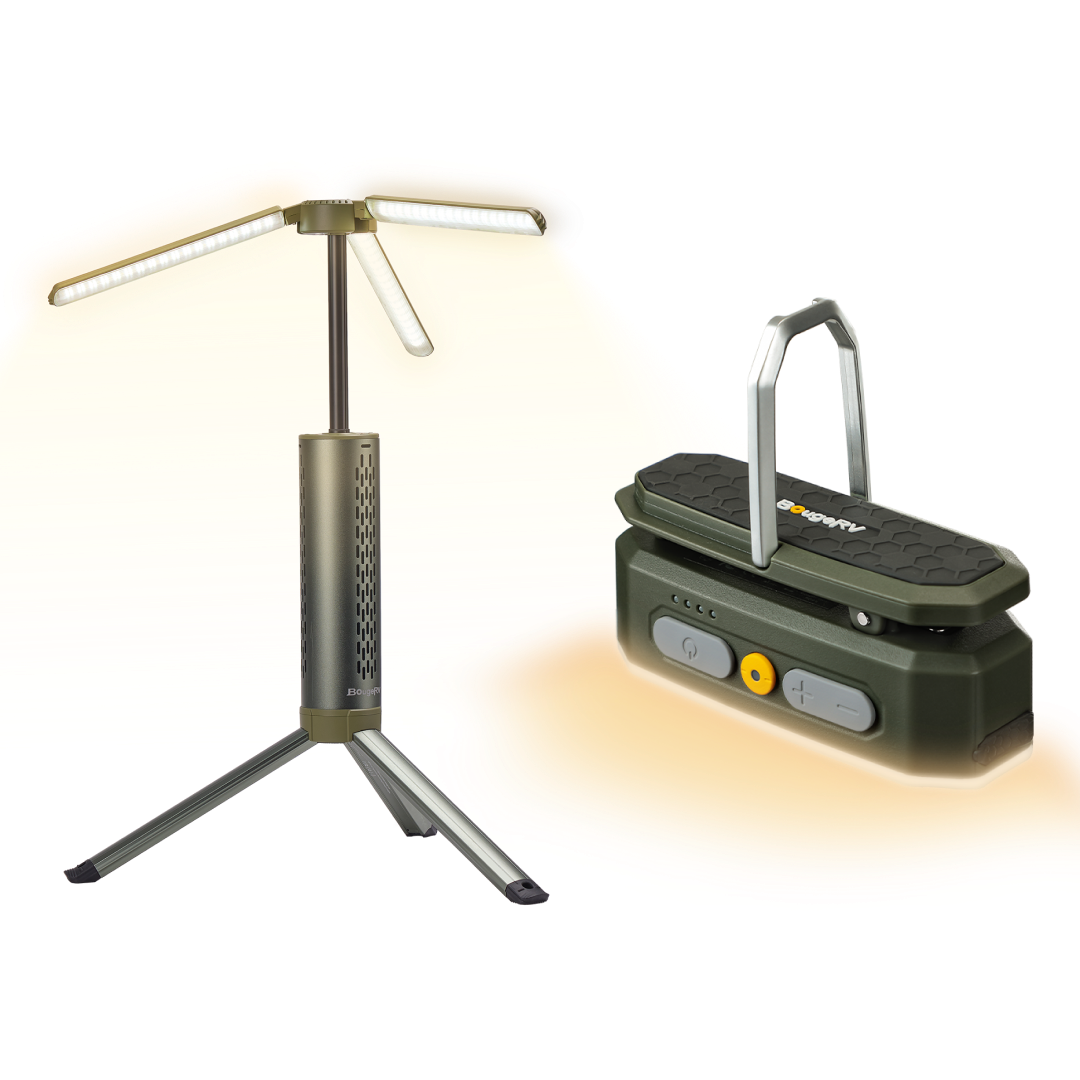 BougeRV Nouveau T1 Lampe de Camping Télescopique Portable (Vert)