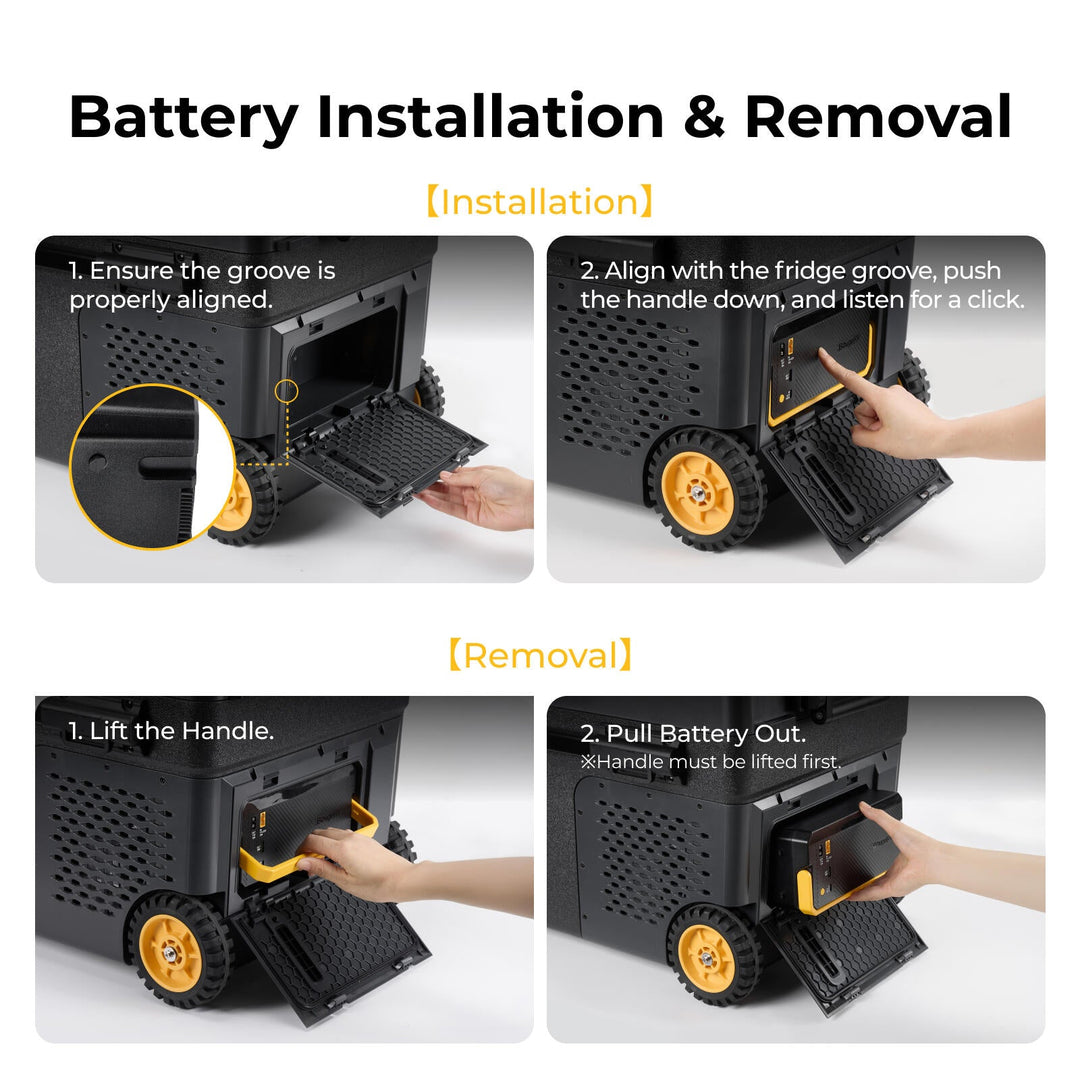 BougeRV New 240Wh Detachable Battery for CRH20/CRD2 V2.0/ROCKY V3.0 Portable Fridges