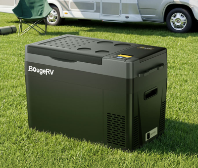 BougeRV CRPRO 29 litres 12V Réfrigérateur portable pour voiture Noir
