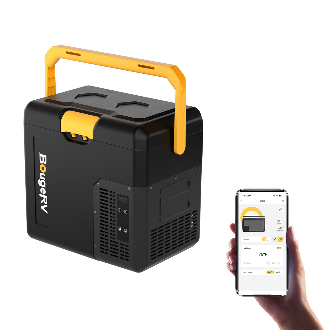 BougeRV CRH 18 litres Réfrigérateur portable pour voiture Noir